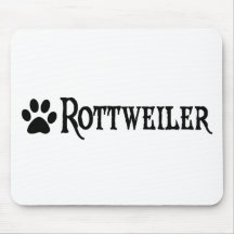 Rottweiler (estilo del pirata con el pawprint) alfombrilla de ratones