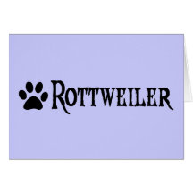 Rottweiler (estilo del pirata con el pawprint) felicitación