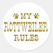 Rottweiler gobierna el oro pegatinas  