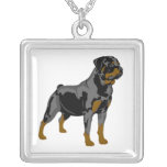 Rottweiler ilustró el collar