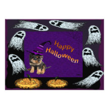 ¡Rottweilers, fantasma y calabazas Oooh Errr! Invitación