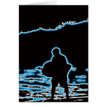 Rotura de la orilla de BodyBoard Tarjetas