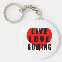 Rowing vivo del amor llavero personalizado