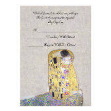 RSVP boda de Nouveau del arte de Klimt "del beso" Anuncios Personalizados