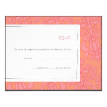 RSVP coralino rosado Invitaciones Personales