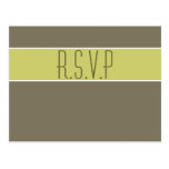 Rsvp de piedra del boda del verde del aguacate postal