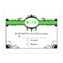rsvp del weddng de la verde lima postal