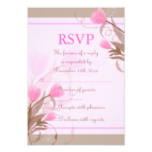 RSVP floral rosado elegante Invitacion Personalizada