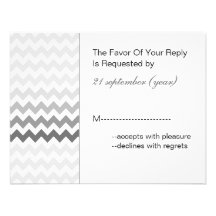 Rsvp gris del boda de Ombre del galón de la MOD Invitacion Personal
