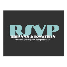 RSVP gris y azul que casa respuesta Tarjeta Postal