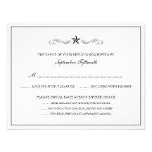 RSVP occidental blanco y negro (CON LOS ELEMENTOS  Invitacion Personalizada