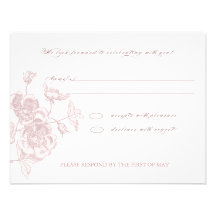 RSVP subió vintage Invitacion Personalizada