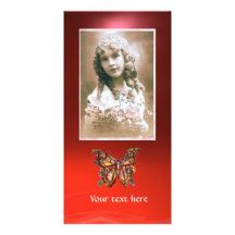 RUBÍ DEL ROJO DE LA MARIPOSA TARJETAS FOTOGRÁFICAS 
