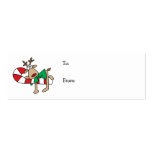 Rudolph en un Candycane tarjetas de negocio
