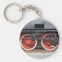 Rueda del tren de la locomotora de vapor llavero