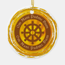 Rueda tibetana de Dharma del mantra Ornamentos Para Reyes Magos
