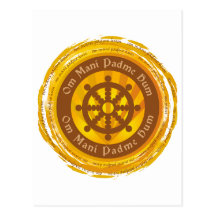 Rueda tibetana de Dharma del mantra Postal