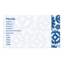 Ruedas de engranaje azules plantillas de tarjeta de negocio