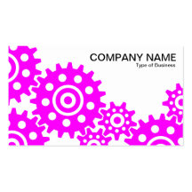 Ruedas de la industria - magenta y blanco plantilla de tarjeta personal