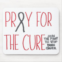 Ruegue para la conciencia Mousepad del cáncer de c Alfombrillas De Ratones