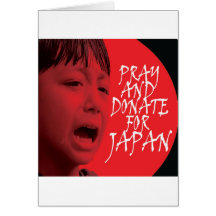 Ruegue para la tarjeta de Japón