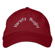 Rugbi del equipo universitario gorra de beisbol