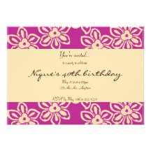 Ruido de la isla en la invitación fucsia