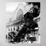 Ruina del tren en Montparnasse, el 22 de octubre d Poster