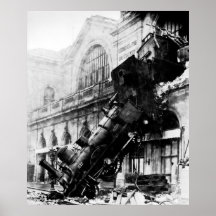 Ruina del tren en Montparnasse, el 22 de octubre d Poster
