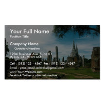 Ruinas antiguas del templo, cerca de Bangkok, Tail Tarjetas De Visita