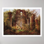 Ruinas del monasterio en Eldena Posters