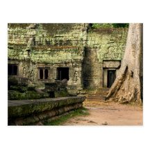 Ruinas del templo de TA Prohm en Camboya Tarjeta Postal