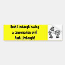 Rush Limbaugh que tiene una conversación con la pr Pegatina De Parachoque