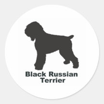 Ruso negro Terrier Etiquetas