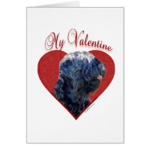 Ruso negro Terrier mi tarjeta del día de San Valen