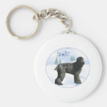 Ruso negro Terrier Noel Llavero