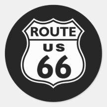 Ruta 66 pegatinas redondas