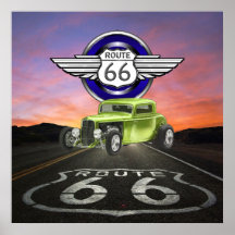Ruta 66 - Vintage - coche clásico - SRF Impresiones