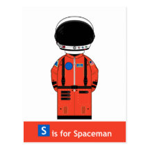 S está para la postal del astronauta