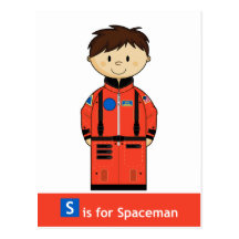 S está para la postal del astronauta