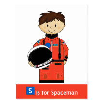 S está para la postal del astronauta