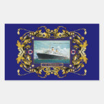 S.S. Buque de vapor del vintage de la independenci Etiqueta