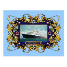 S.S. Buque de vapor del vintage de la independenci Tarjeta Postal
