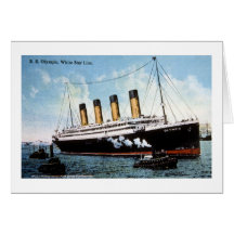 S.S. Estrella olímpica, estrella blanca Line, 1913 Felicitación