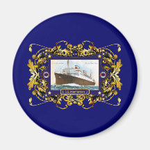S.S. Nave del buque de vapor del vintage de Manhat Imanes