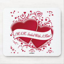 S.W.A.K. ¡Sellado con un beso! Corazones rojos Alfombrilla De Ratones