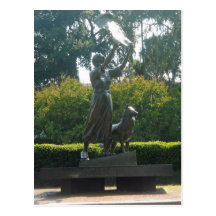 Sabana de la estatua del chica que agita, Georgia Tarjetas Postales