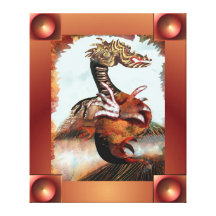 Saber del dragón impresión en lona