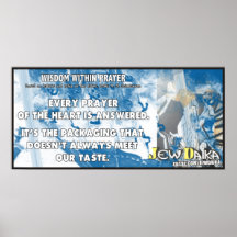 Sabiduría dentro del rezo posters