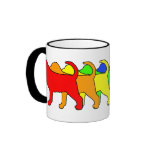 Sabueso del arco iris taza de café
